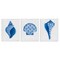 Stupell Industries Blue Chinoiserie Seashells 3pc Canvas Set, design by Courtney Prahl